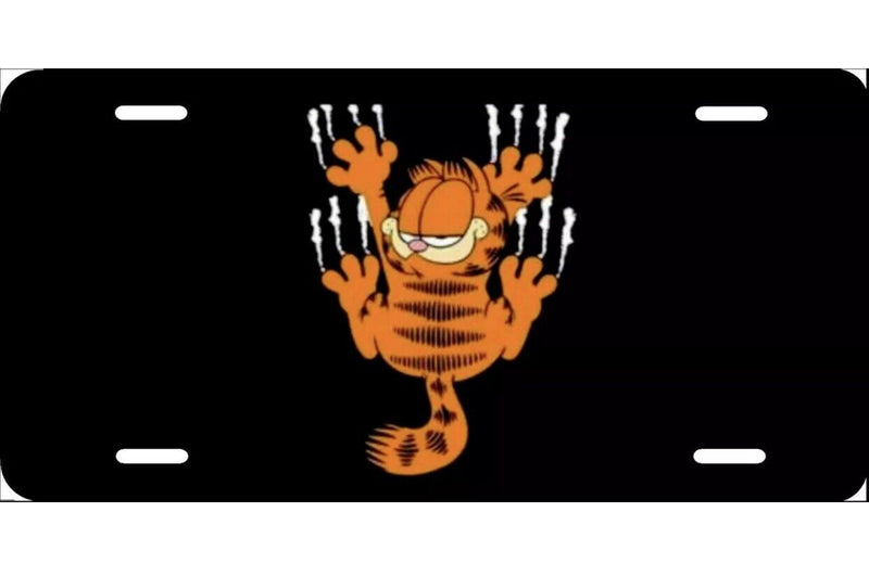 Garfield, License Plate New Car Tag Metal Aluminum, USA, Black