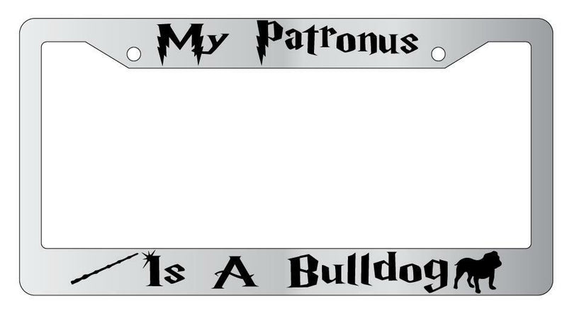 My Patronus Is A Bulldog Chrome METAL License Plate Frame For Harry Potter  Mod-GRAPH9856236-10046
