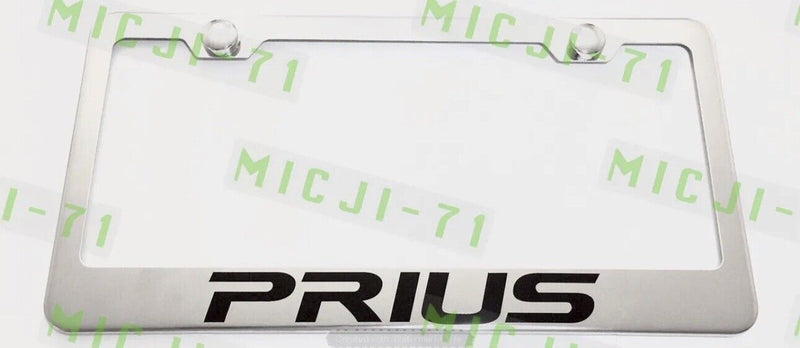 Prius Stainless Steel License Plate Frame Rust Free W/ Bolt Caps v2