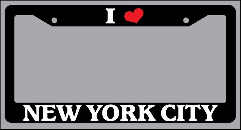 Black License Plate Frame "I Heart New York City" Auto Accessory Novelty 2416  Mod-GRAPH9856236-871