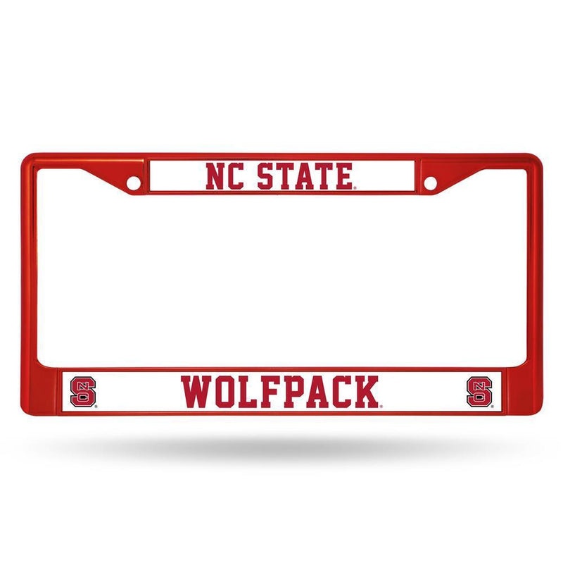 NCAA North Carolina State Wolfpack Team Color Chrome License Plate Frame