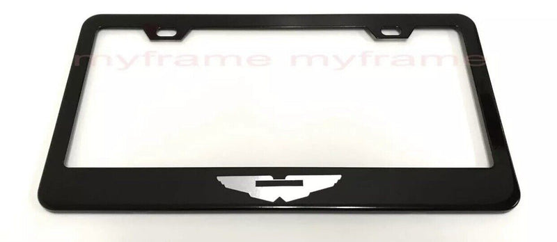 AstonMartin *LOGO* BLACK Metal License Plate Frame Holder with Caps