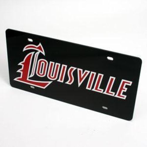 NCAA Louisville Cardinals License Plate - Black