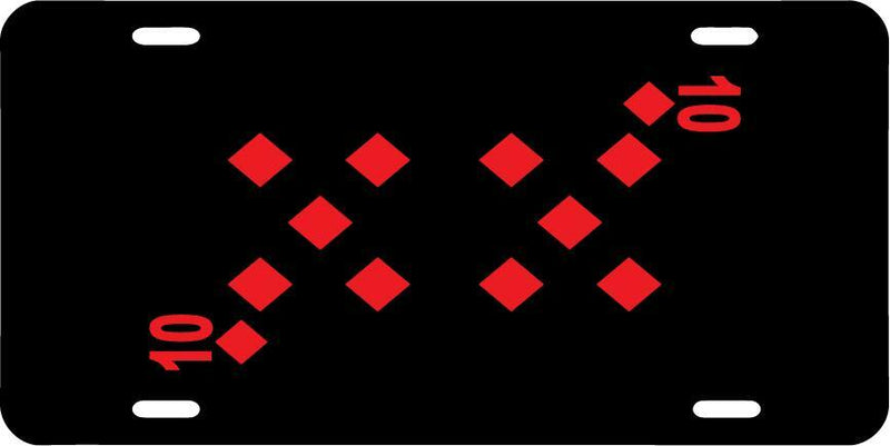 Ten Of Diamonds Black Vanity License Plate Mod-GRAPH9856236-7701