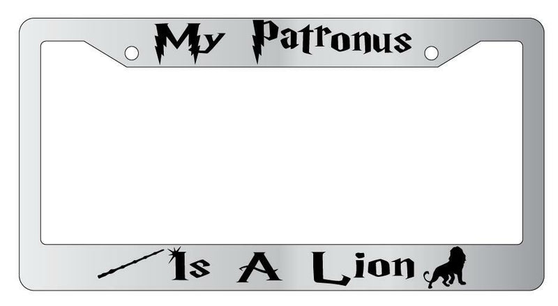 My Patronus Is A Lion Chrome METAL License Plate Frame For Harry Potter  Mod-GRAPH9856236-10065