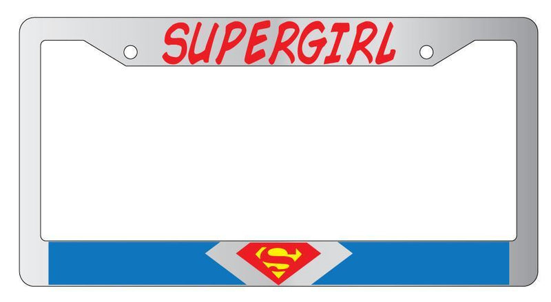 Supergirl Chrome License Plate Frame DC  Mod-GRAPH9856236-4159