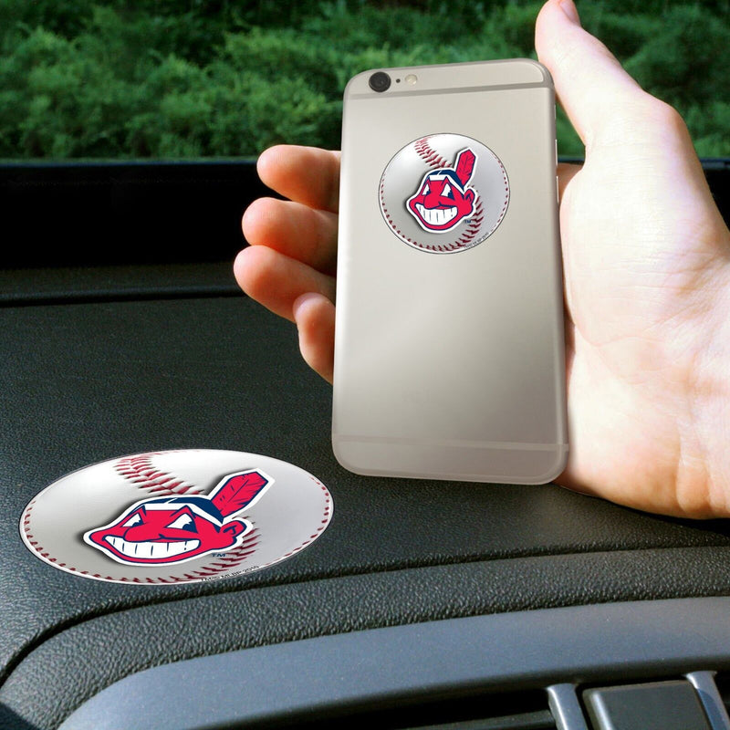 MLB Cleveland Indians Get a Grip Cell Phone Grip Thick Polymer Stickers