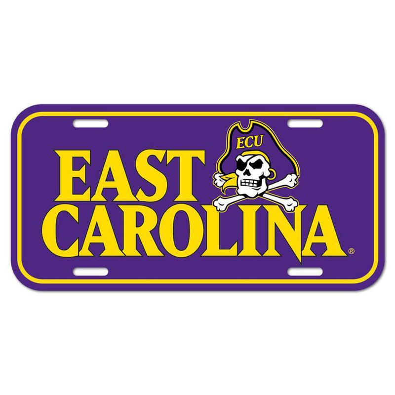 NCAA East Carolina Pirates Plastic License Plate