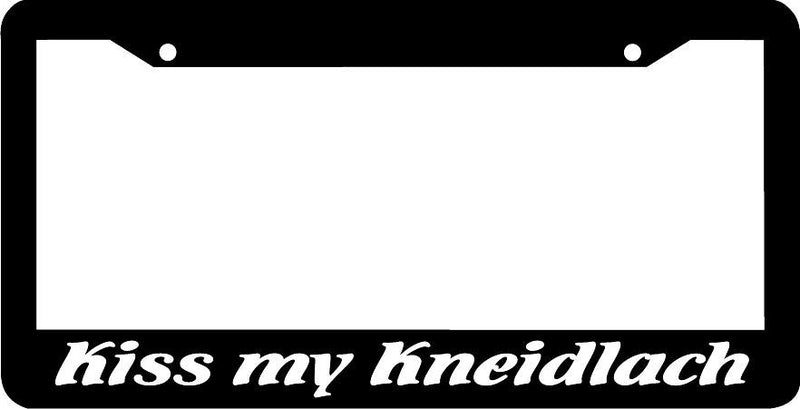 Kiss my Kneidlach funny matza balls License Plate Frame