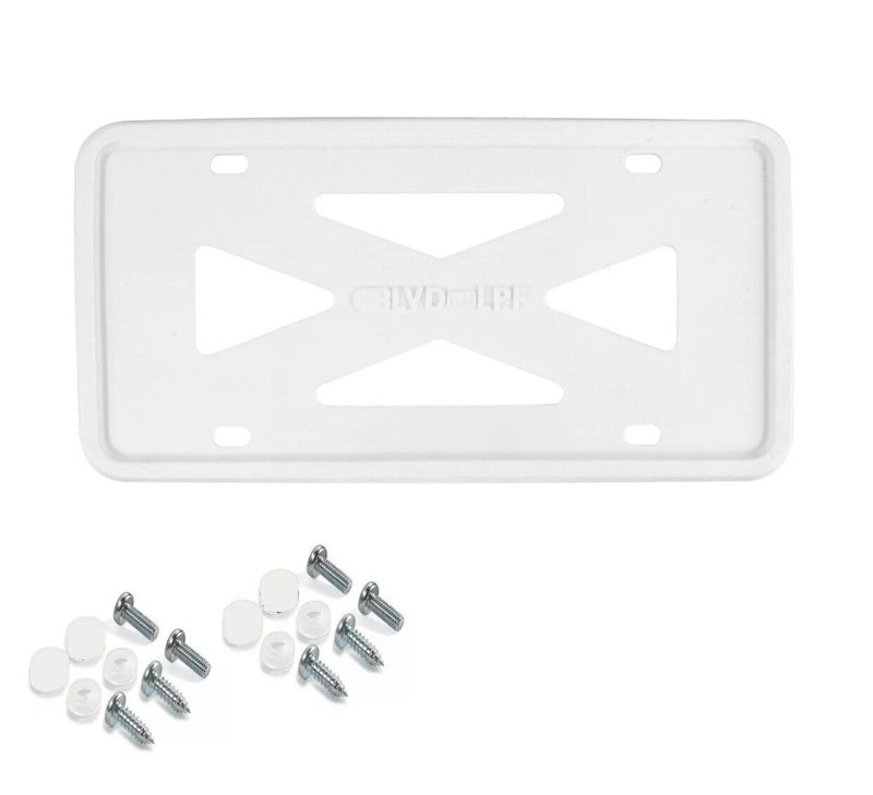 Universal Silicone White License Plate Frame Holder Can Glow in The Dark for Car