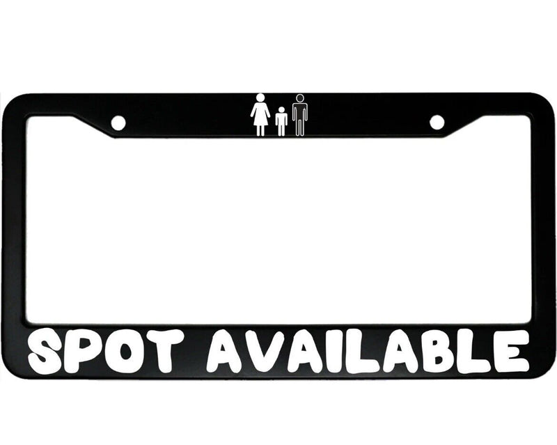 Spot Available Funny Aluminum Car License Plate Frame