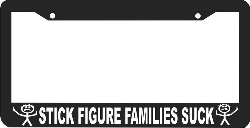STICK FIGURE FAMILIES SUCK FAMILY License Plate Frame