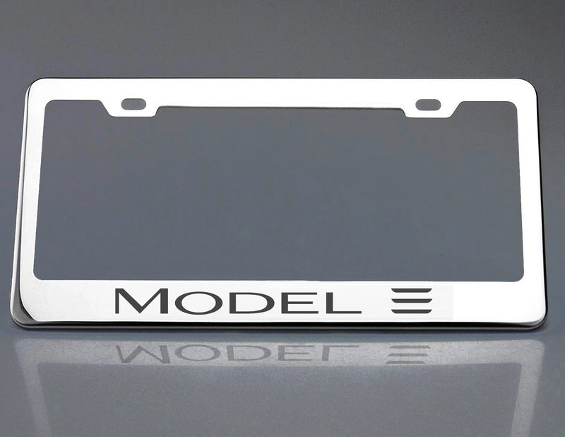 Tesla Model 3 License Plate Frame Stainless Steel with Laser Engraved