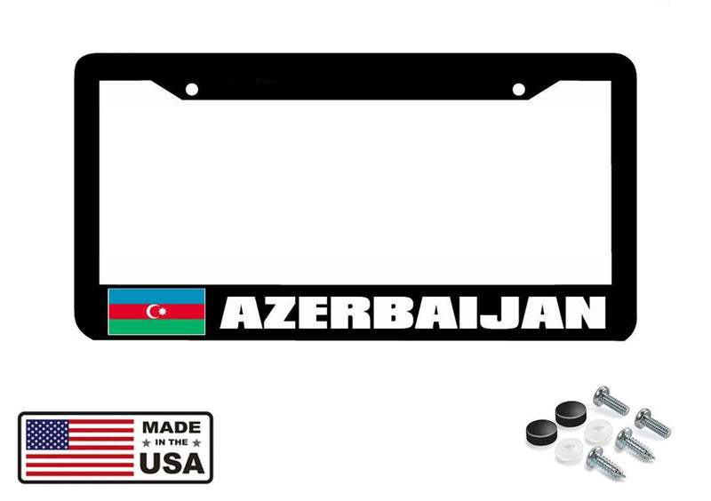 AZERBAIJAN flag License Plate Frame Including Mounting Hardware Made In USA