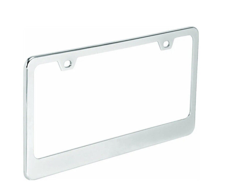 New Classic Blank Plain Chrome Metal Car Truck Universal Fit License Plate Frame