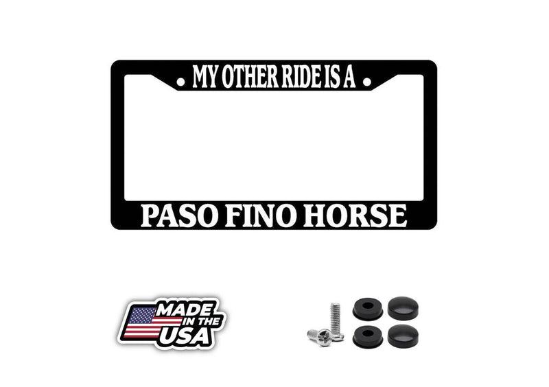Black License Plate Frame My Other Ride is A(n) Paso Fino Horse 492