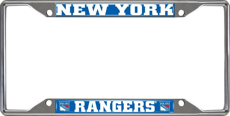 NHL New York Rangers Chrome Metal License Plate Frame