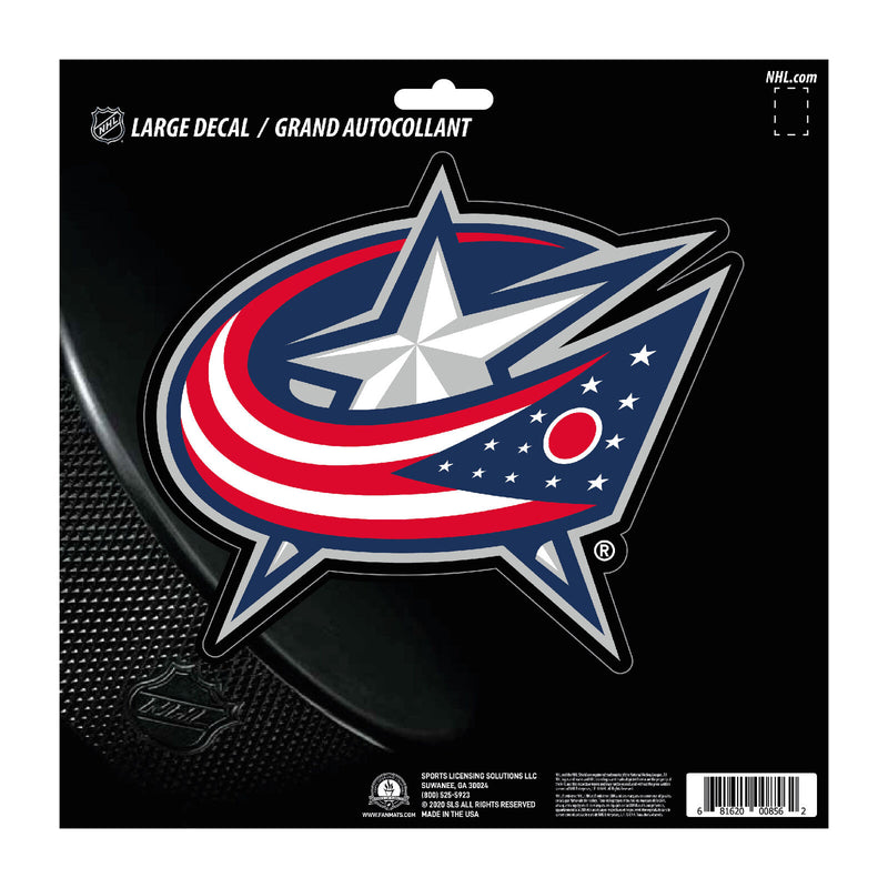 NHL Columbus Blue Jackets Decal Large 8"X8" Auto RV Boat Cooler Luggage