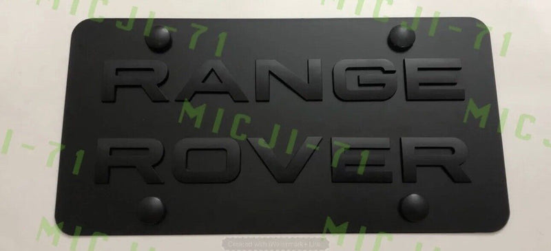 Range Rover Car Auto Front Heavy Duty Vanity Stainless Metal License Plate Tag