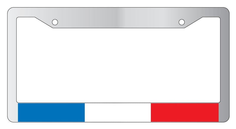 France Chrome License Plate Frame World Flags  Mod-GRAPH9856236-5072