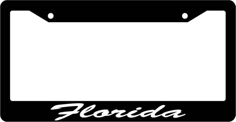 Black License Plate Frame CURSIVE Florida Auto Accessory 1252  Mod-GRAPH9856236-1902