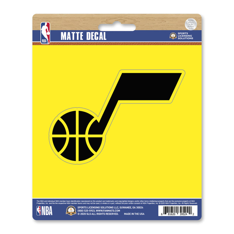 NBA Utah Jazz Decal Matte 5"X6.25" Auto Boat Cooler Luggage