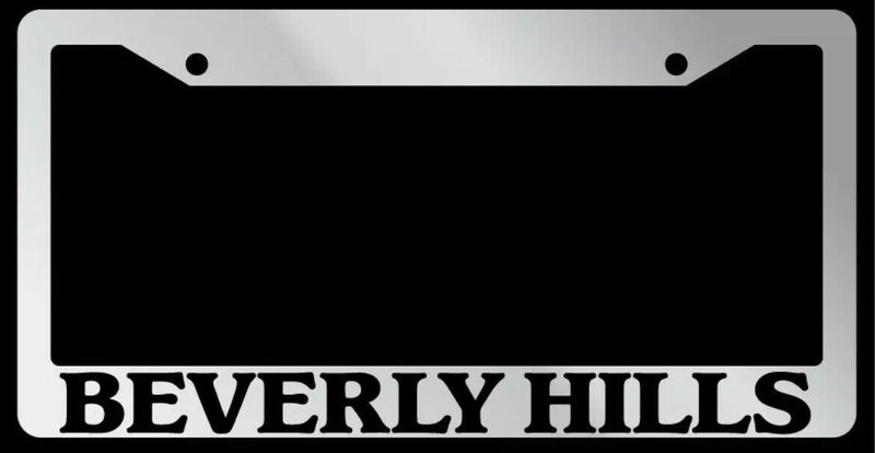 Chrome License Plate Frame "Beverly Hills" Auto Accessory 1126