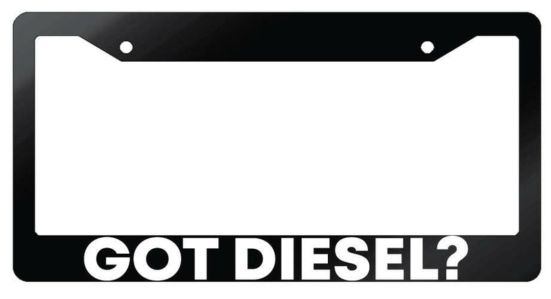 Got Diesel? Glossy Black Plastic License Plate Frame  Mod-GRAPH9856236-7007