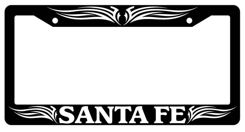 Black License Plate Frame SANTA FE TRIBAL 