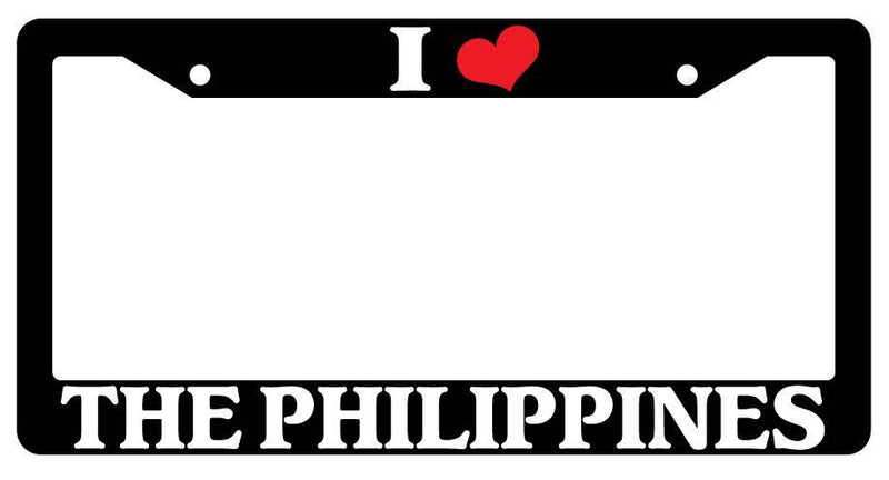 Black License Plate Frame I Heart The Philippines Auto Accessory 2527  Mod-GRAPH9856236-722