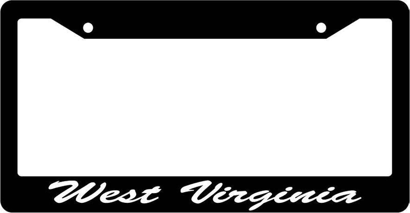Black License Plate Frame CURSIVE West Virginia Auto Accessory Novelty  Mod-GRAPH9856236-2389