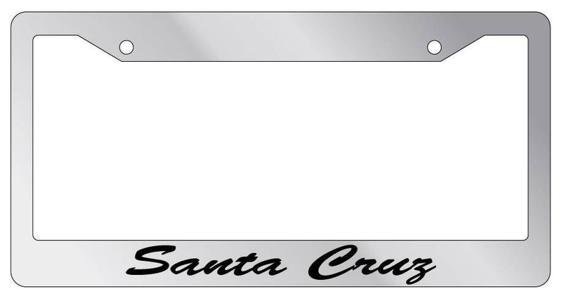 Chrome METAL License Plate Frame Santa Cruz Cursive Auto Accessory 2657  Mod-GRAPH9856236-9667