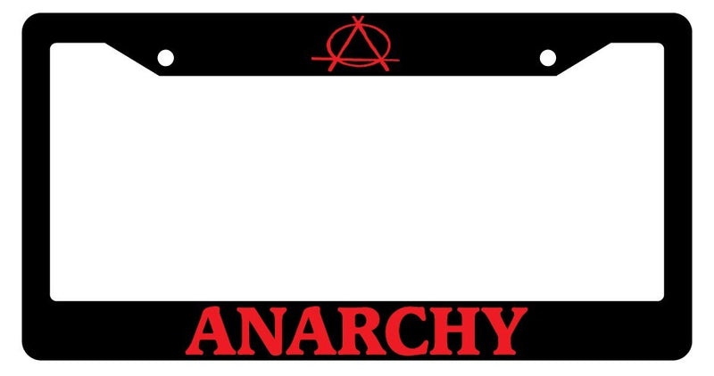 Black License Plate Frame Anarchy Red Auto Accessory 636  Mod-GRAPH9856236-1863