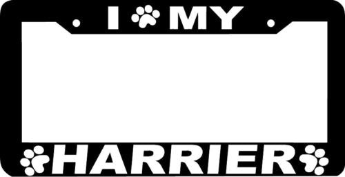 HARRIER DOG paw print License Plate Frame