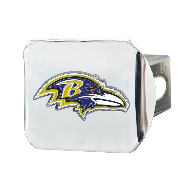 NFL Baltimore Ravens 3D Color on Chrome Metal Hitch Cover