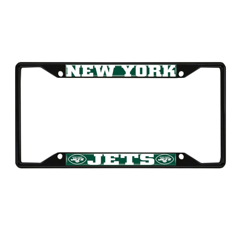 NFL New York Jets Black Metal License Plate Frame