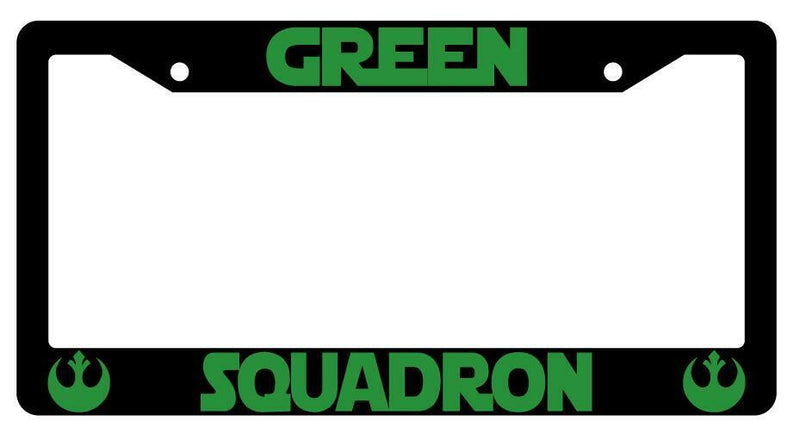 Green Squadron Black Plastic License Plate Frame SW  Mod-GRAPH9856236-2015