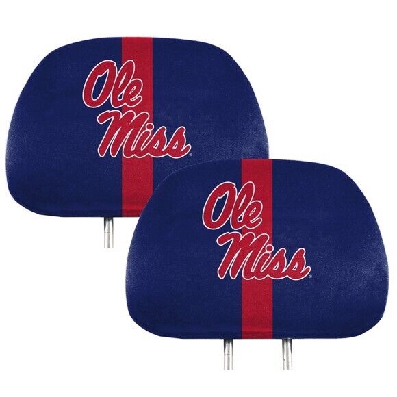 NCAA Ole Miss Rebels New 2-Piece Printed Headrest Covers