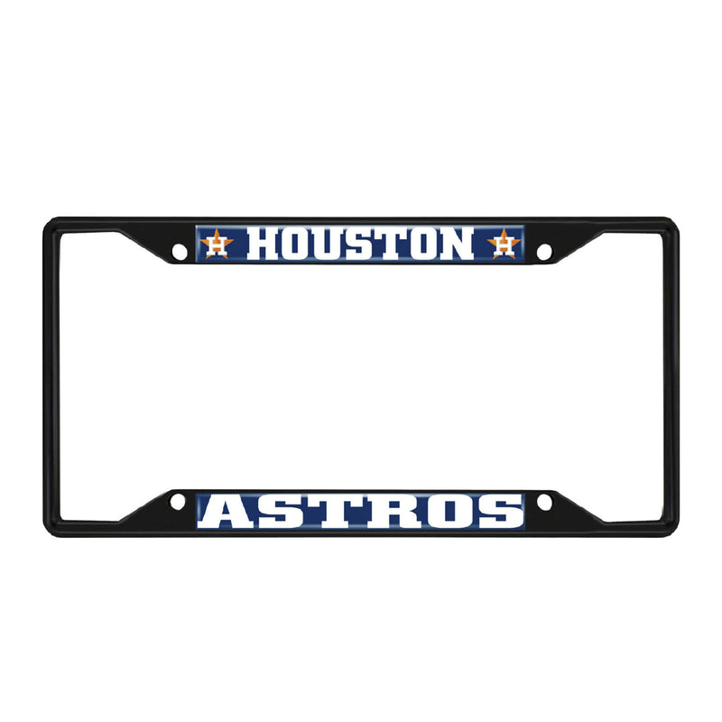 MLB Houston Astros Black Metal License Plate Frame