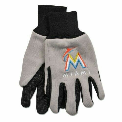 MLB Miami Marlins Embroidered Utility Gloves Pair One Size Fits Most