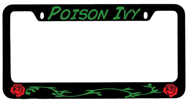 Poison Ivy (Design 1) Black METAL License Plate Frame  Mod-GRAPH9856236-10205