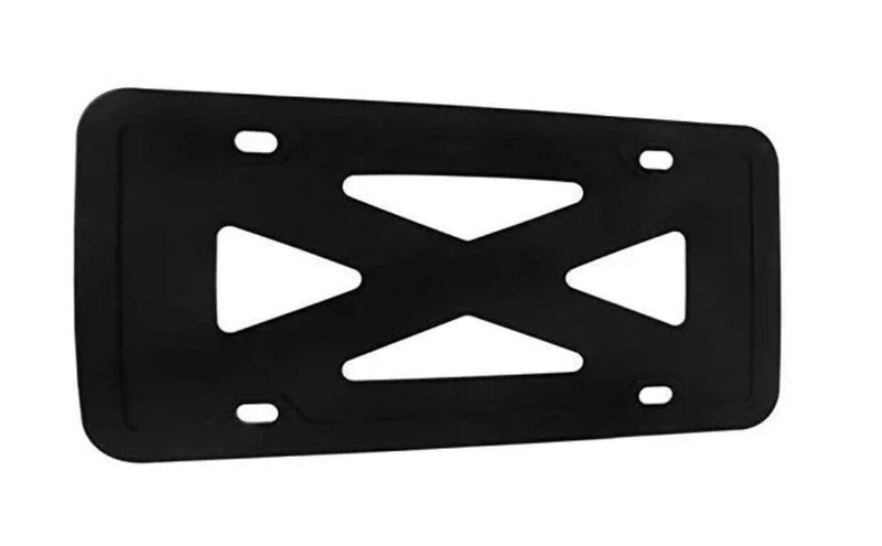 BLACK 2x Silicone License Plate Frame with Installation Hardware Screws (PAIR)