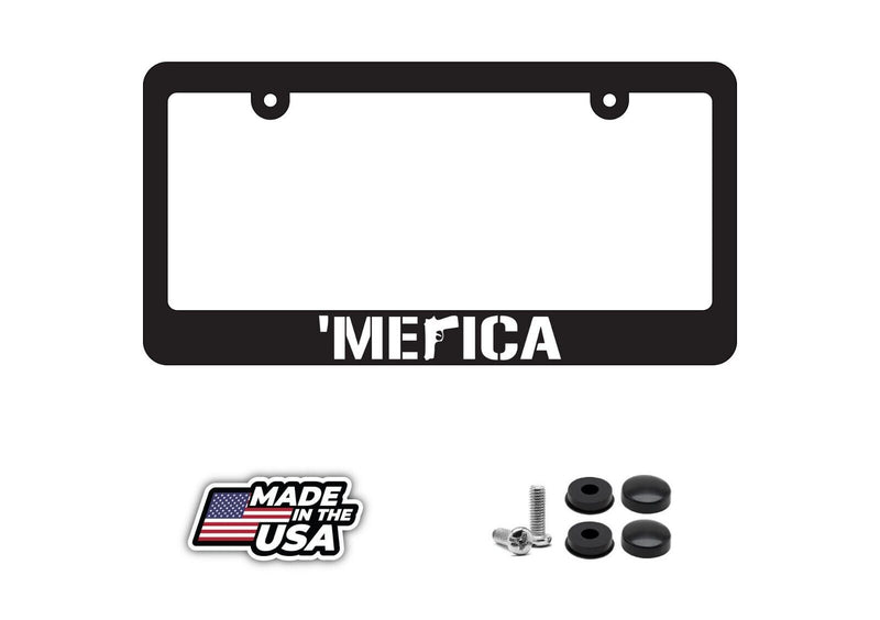 Merica License Plate Frame - 2A FCK Gun Control 2nd Amendment Car Truck SUV