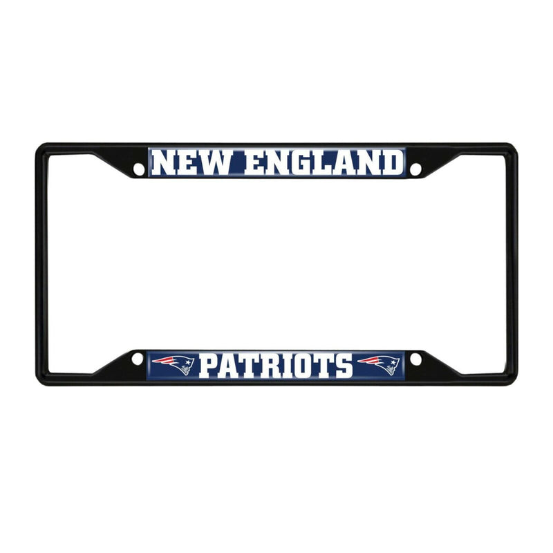 NFL New England Patriots Black Metal License Plate Frame