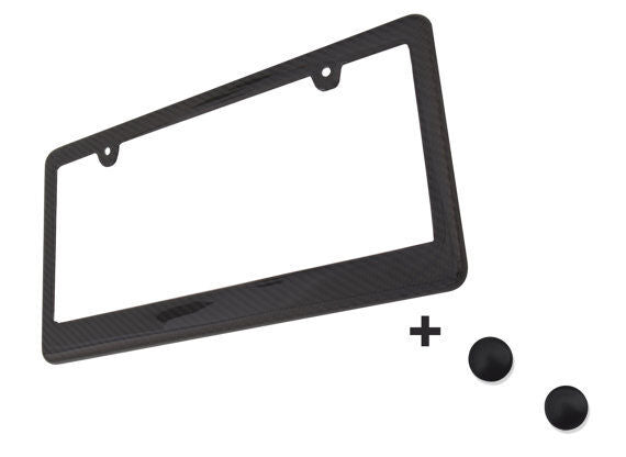 REAL 100% CARBON FIBER LICENSE Plate Frame COVER ORIGINAL 3K TWILL JDM /FF v2