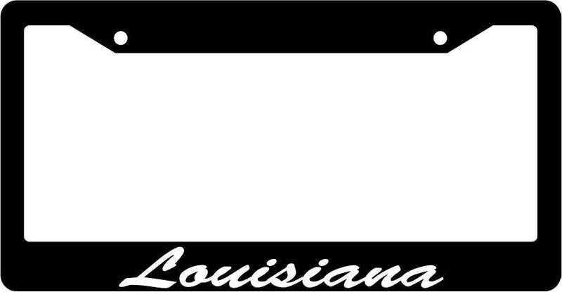Black License Plate Frame CURSIVE Louisiana Auto Accessory Novelty 1657  Mod-GRAPH9856236-2407