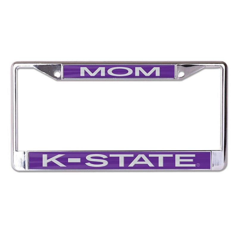 NCAA Kansas State Metal "mom" Inlaid Acrylic License Plate Frame 74643928342