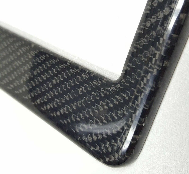 Black 2x Auto Tag 3K 100% Real Carbon Fiber License Plate Frame Cover Universal