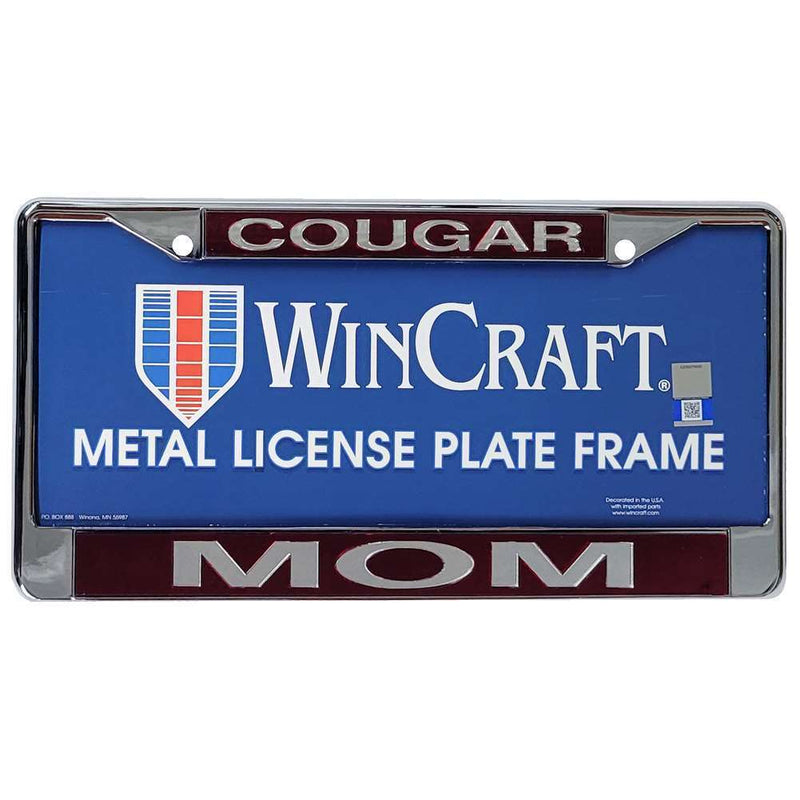 NCAA Washington State Cougars Metal Inlaid Acrylic License Plate Frame - Cougar/Mom