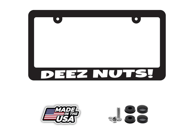DEEZ NUTS LICENSE Plate Frame COVER JDM EURO LOW FUNNY NEW